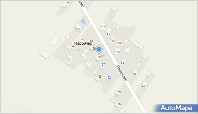 Radowiec, Radowiec, 58, mapa Radowiec