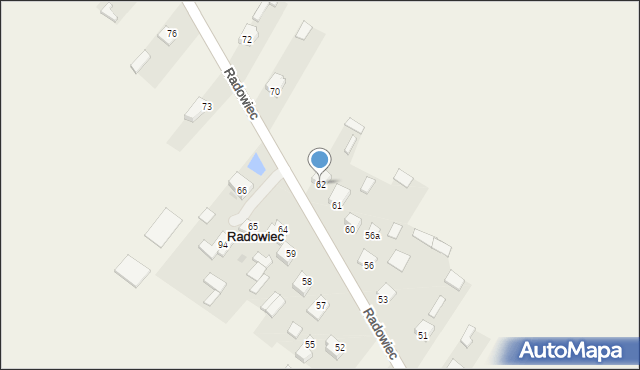 Radowiec, Radowiec, 62, mapa Radowiec