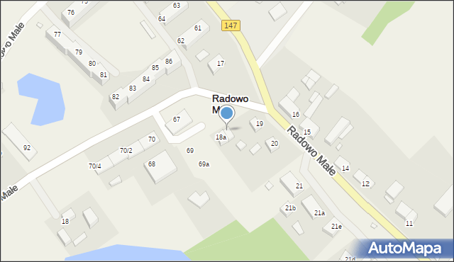 Radowo Małe, Radowo Małe, 18d, mapa Radowo Małe