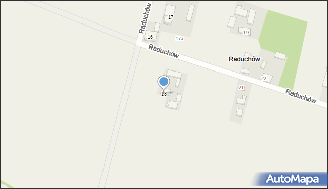 Raduchów, Raduchów, 18, mapa Raduchów