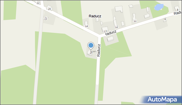 Raducz, Raducz, 15, mapa Raducz