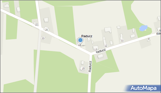 Raducz, Raducz, 16, mapa Raducz
