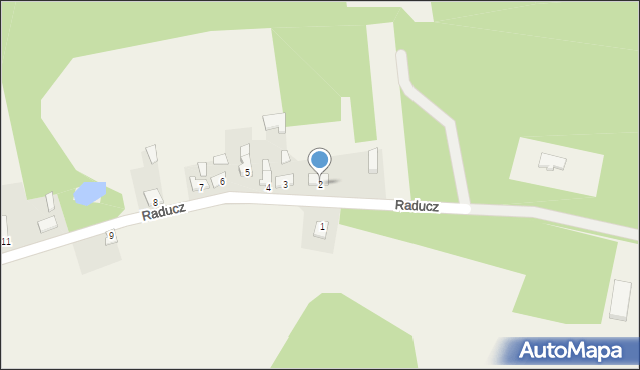 Raducz, Raducz, 2, mapa Raducz