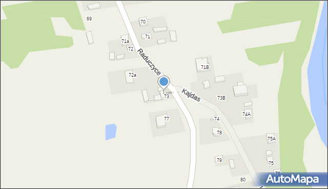 Raduczyce, Raduczyce, 73A, mapa Raduczyce