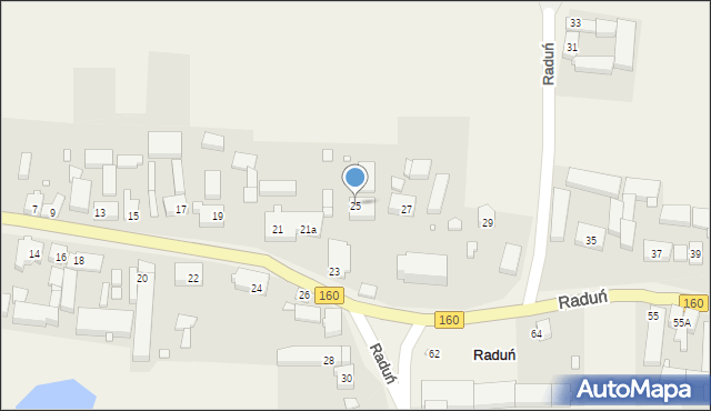 Raduń, Raduń, 25, mapa Raduń