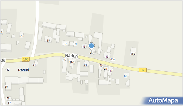 Raduń, Raduń, 43, mapa Raduń