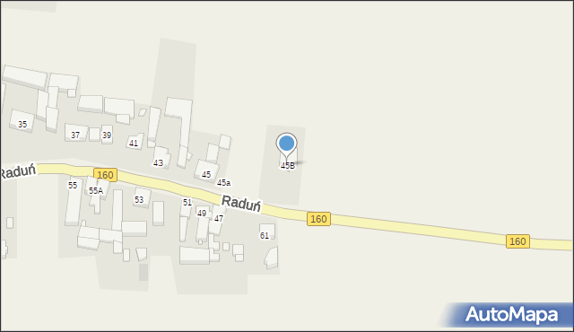 Raduń, Raduń, 45B, mapa Raduń