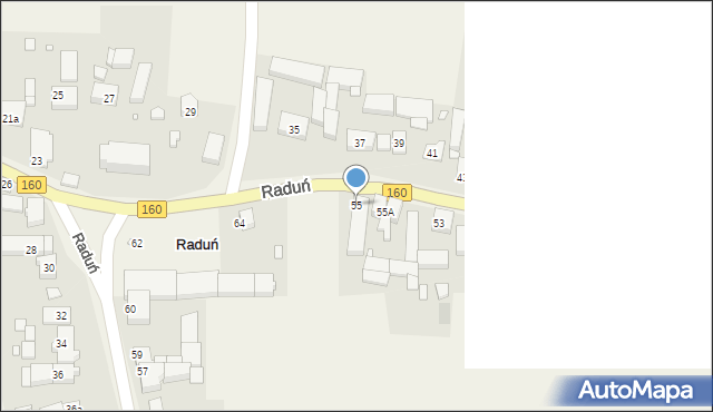 Raduń, Raduń, 55, mapa Raduń