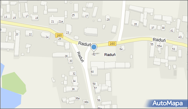 Raduń, Raduń, 62, mapa Raduń