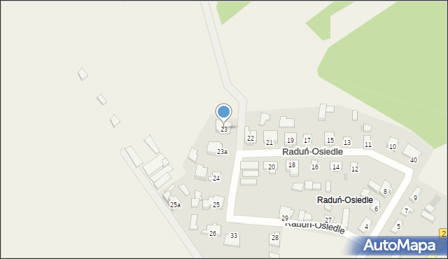 Raduń-Osiedle, Raduń-Osiedle, 23, mapa Raduń-Osiedle