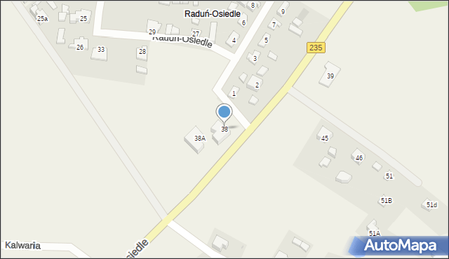 Raduń-Osiedle, Raduń-Osiedle, 38, mapa Raduń-Osiedle