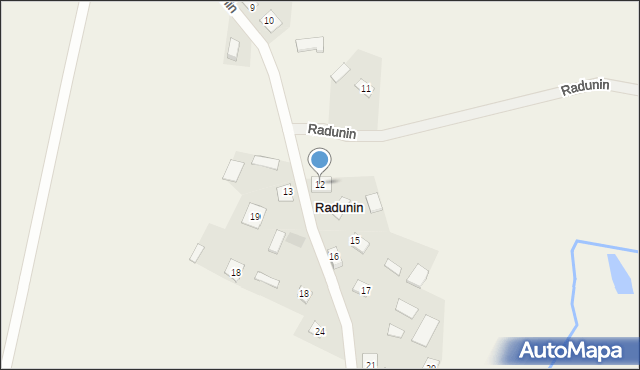 Radunin, Radunin, 12, mapa Radunin