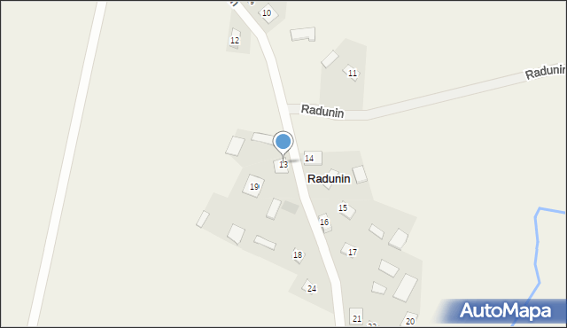 Radunin, Radunin, 13, mapa Radunin