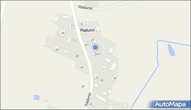 Radunin, Radunin, 17, mapa Radunin