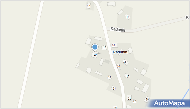 Radunin, Radunin, 19, mapa Radunin