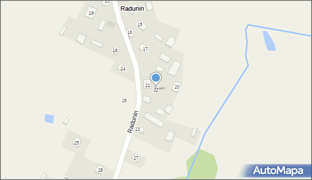 Radunin, Radunin, 22, mapa Radunin