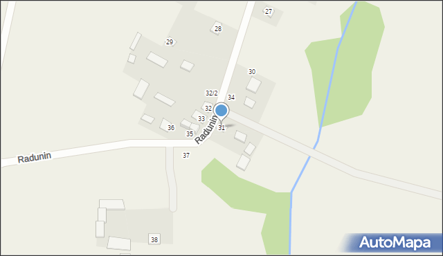 Radunin, Radunin, 31, mapa Radunin