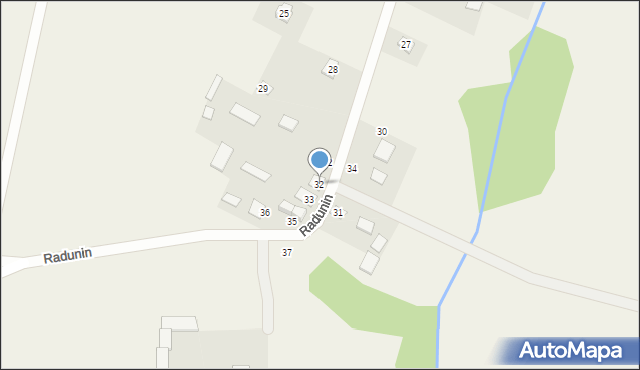 Radunin, Radunin, 32, mapa Radunin