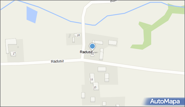 Radusz, Radusz, 12, mapa Radusz