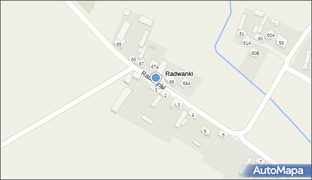 Radwanki, Radwanki, 1, mapa Radwanki