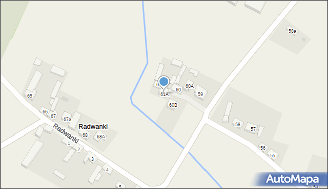 Radwanki, Radwanki, 61A, mapa Radwanki