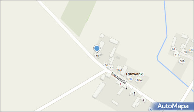 Radwanki, Radwanki, 65, mapa Radwanki