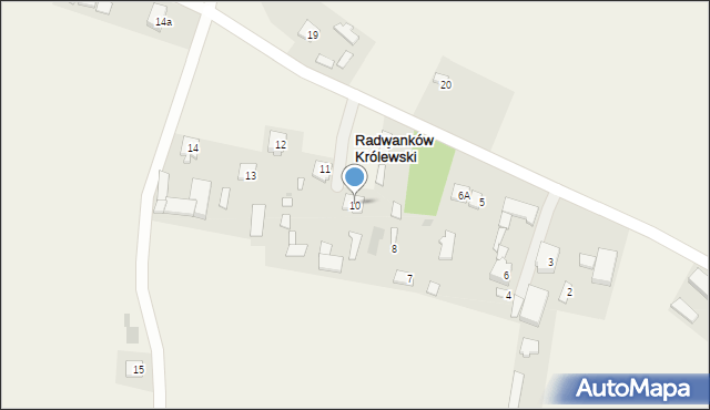 Radwanków Królewski, Radwanków Królewski, 10, mapa Radwanków Królewski