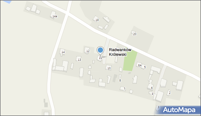 Radwanków Królewski, Radwanków Królewski, 11, mapa Radwanków Królewski