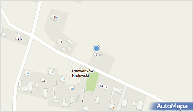 Radwanków Królewski, Radwanków Królewski, 20, mapa Radwanków Królewski