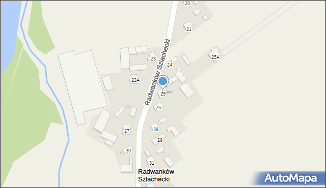 Radwanków Szlachecki, Radwanków Szlachecki, 25, mapa Radwanków Szlachecki