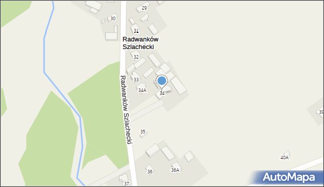 Radwanków Szlachecki, Radwanków Szlachecki, 34, mapa Radwanków Szlachecki