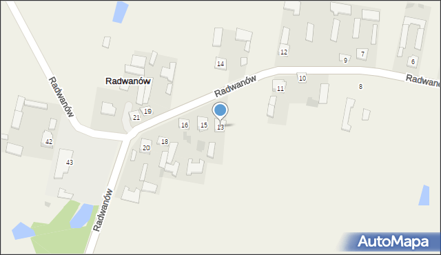 Radwanów, Radwanów, 13, mapa Radwanów