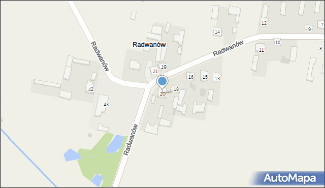 Radwanów, Radwanów, 20, mapa Radwanów