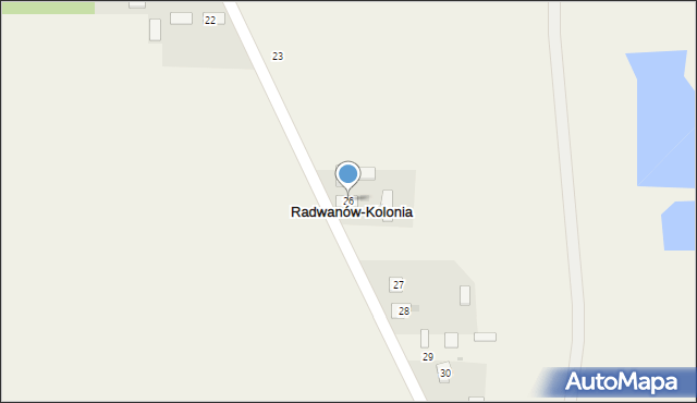 Radwanów-Kolonia, Radwanów-Kolonia, 26, mapa Radwanów-Kolonia