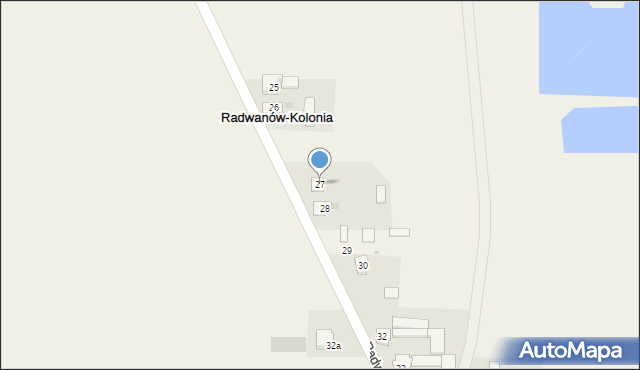 Radwanów-Kolonia, Radwanów-Kolonia, 27, mapa Radwanów-Kolonia