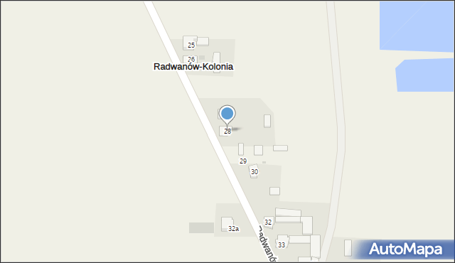 Radwanów-Kolonia, Radwanów-Kolonia, 28, mapa Radwanów-Kolonia