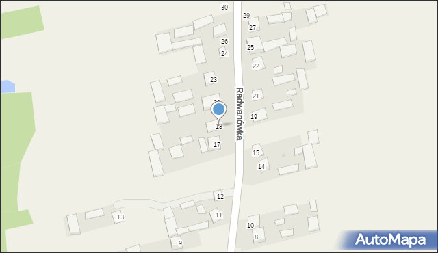 Radwanówka, Radwanówka, 18, mapa Radwanówka