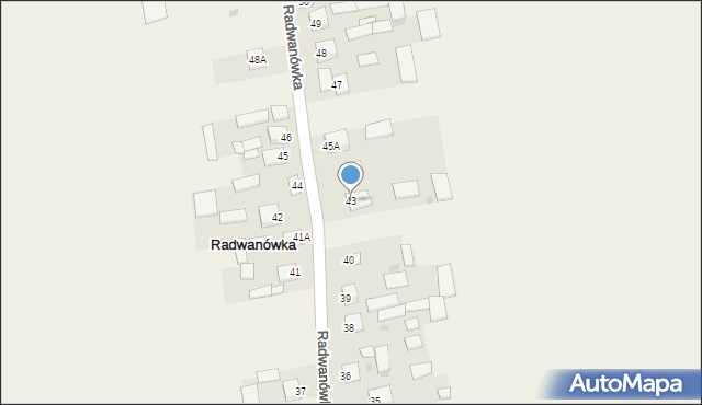 Radwanówka, Radwanówka, 43, mapa Radwanówka