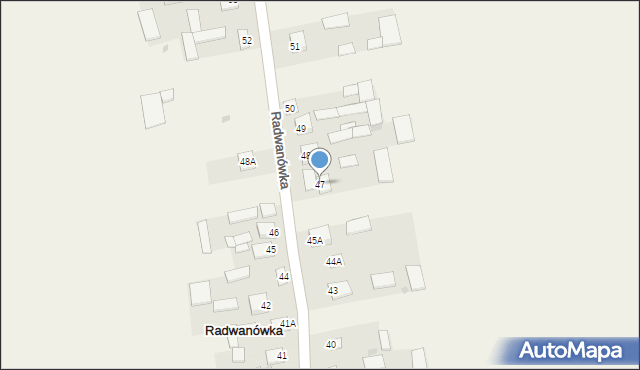 Radwanówka, Radwanówka, 47, mapa Radwanówka