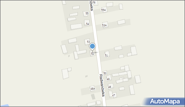 Radwanówka, Radwanówka, 52, mapa Radwanówka