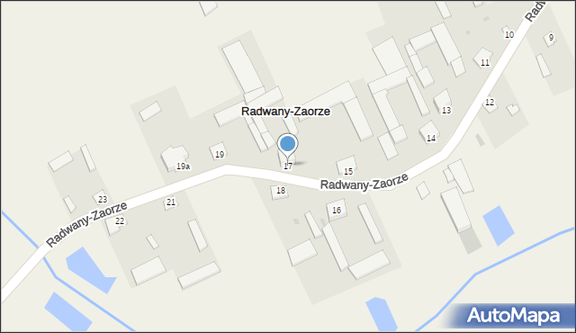 Radwany-Zaorze, Radwany-Zaorze, 17, mapa Radwany-Zaorze