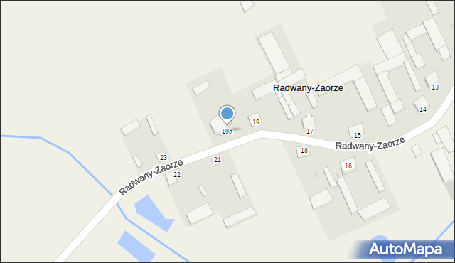 Radwany-Zaorze, Radwany-Zaorze, 19a, mapa Radwany-Zaorze