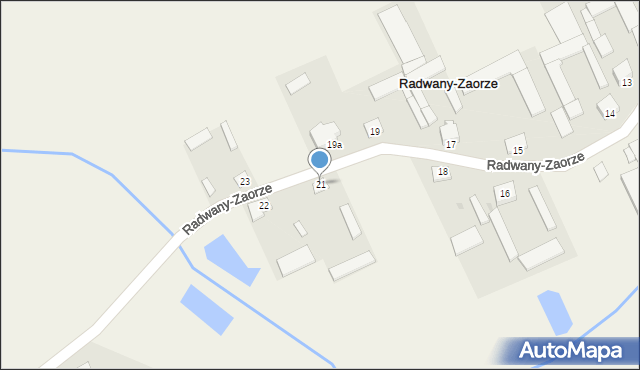 Radwany-Zaorze, Radwany-Zaorze, 21, mapa Radwany-Zaorze