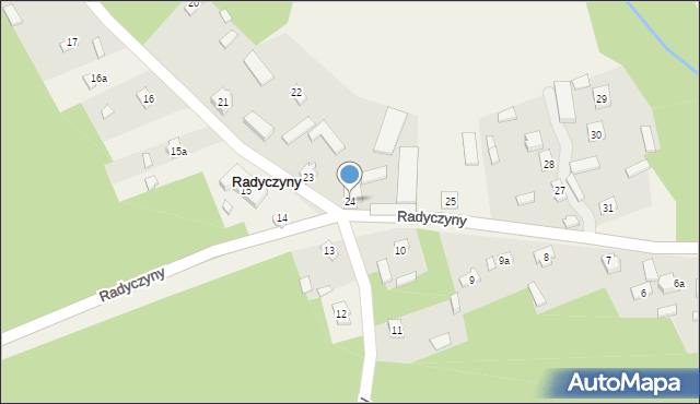 Radyczyny, Radyczyny, 24, mapa Radyczyny