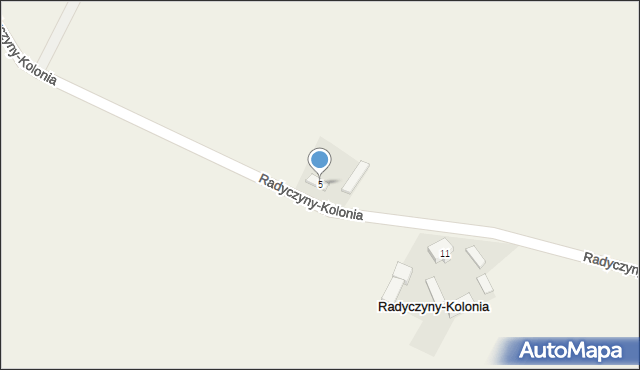 Radyczyny-Kolonia, Radyczyny-Kolonia, 5, mapa Radyczyny-Kolonia