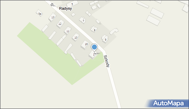 Radysy, Radysy, 17, mapa Radysy