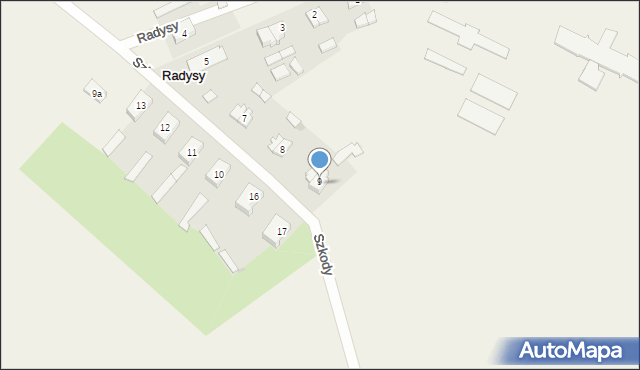 Radysy, Radysy, 9/2, mapa Radysy