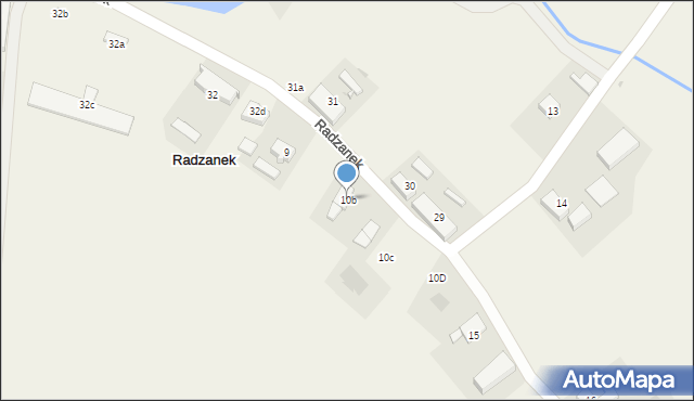 Radzanek, Radzanek, 10b, mapa Radzanek