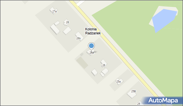 Radzanek, Radzanek, 26a, mapa Radzanek