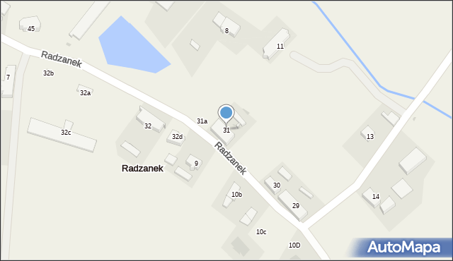 Radzanek, Radzanek, 31, mapa Radzanek